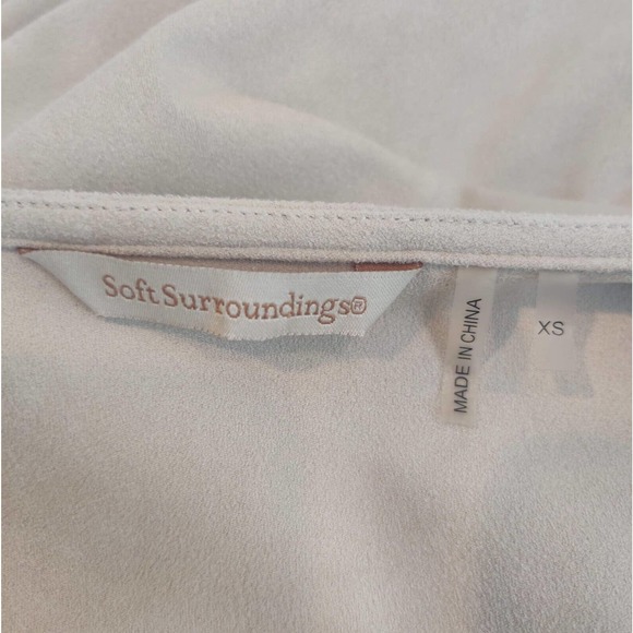 Soft Surroundings Faux Suede Cardigan Jacket Open Draped Front - Picture 8 of 8